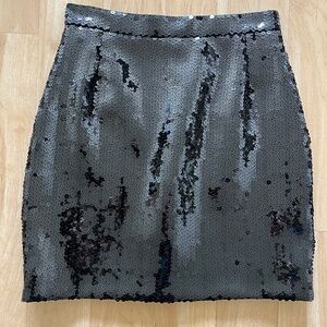 Saint Laurent black sequin mini skirt